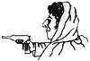 diagram of assasin aiming gun at Pope