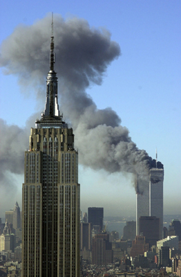 Trade Center Towers and Empire State Building