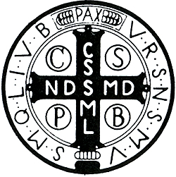 back of St. Benedict medal