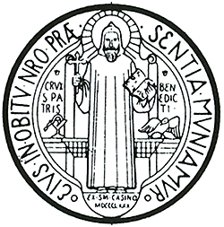 front of St. Benedict medal