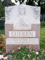 Veronica Lueken's gravestone, the seer of Bayside